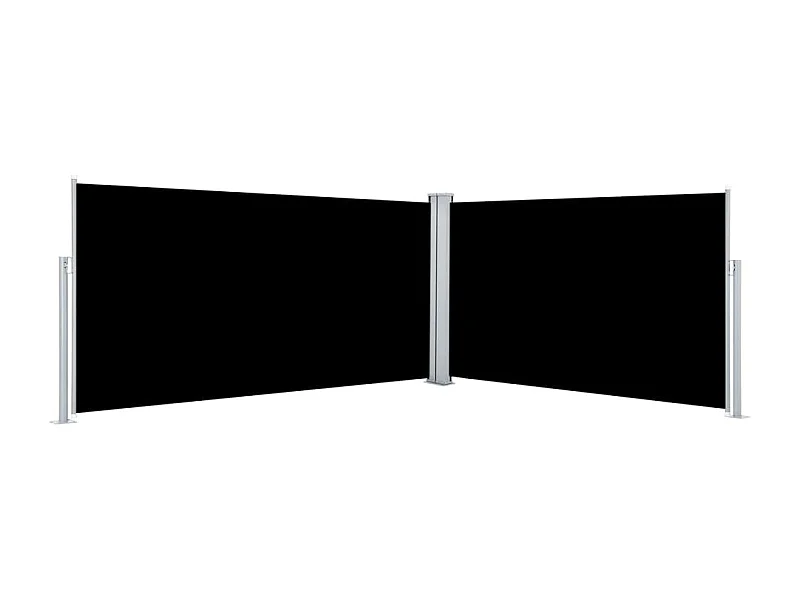 Toldo lateral retráctil negro 160x600 cm ES32941