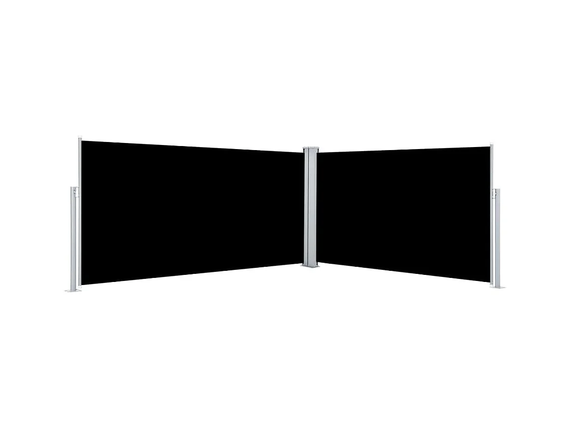 Windscherm uittrekbaar 160x600 cm zwart NL973178