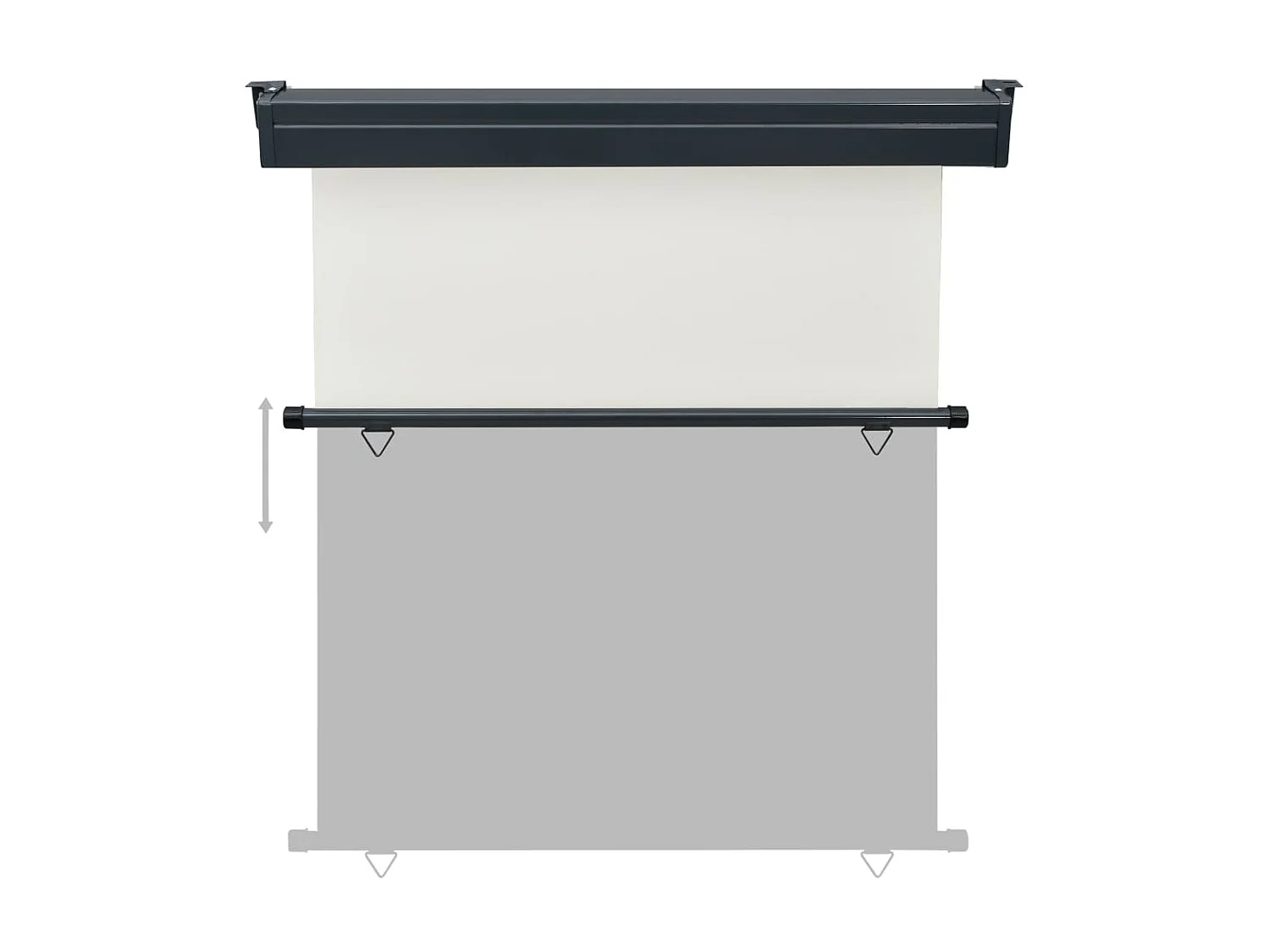 Auvent latéral de balcon 170x250 cm Crème WVGQ8163