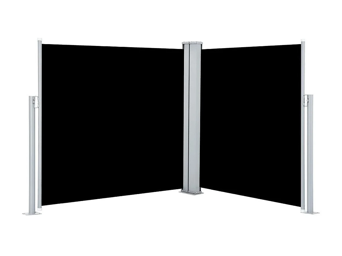 Auvent latéral rétractable Noir 100 x 600 cm WVGQ6894