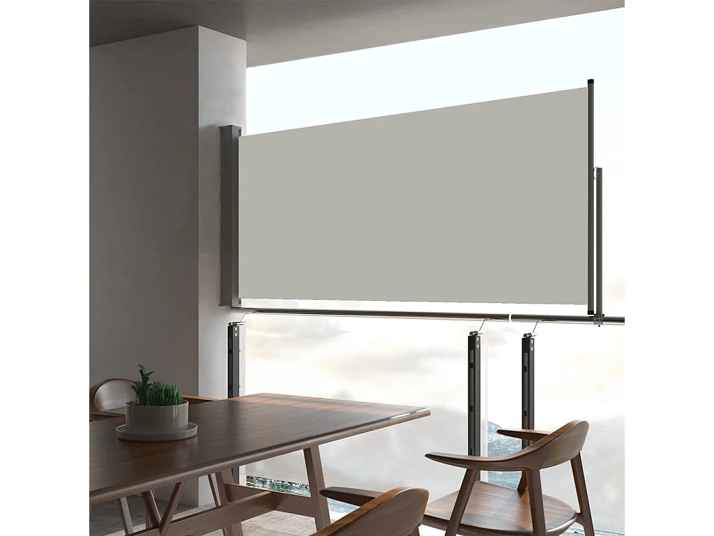 Auvent latéral rétractable de patio 60x300 cm Crème WVGQ4737