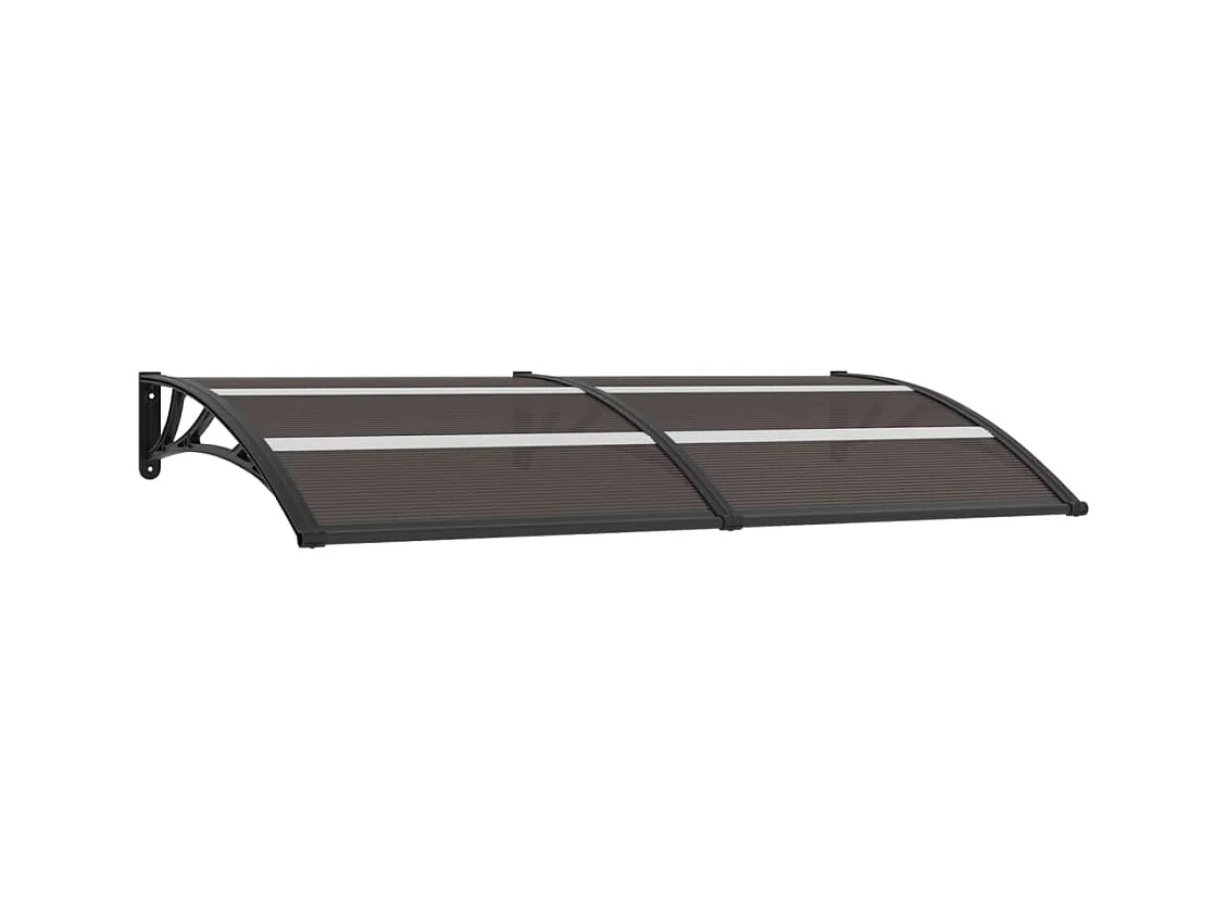 Auvent de porte Noir 200x80 cm PC  WVGQ1074