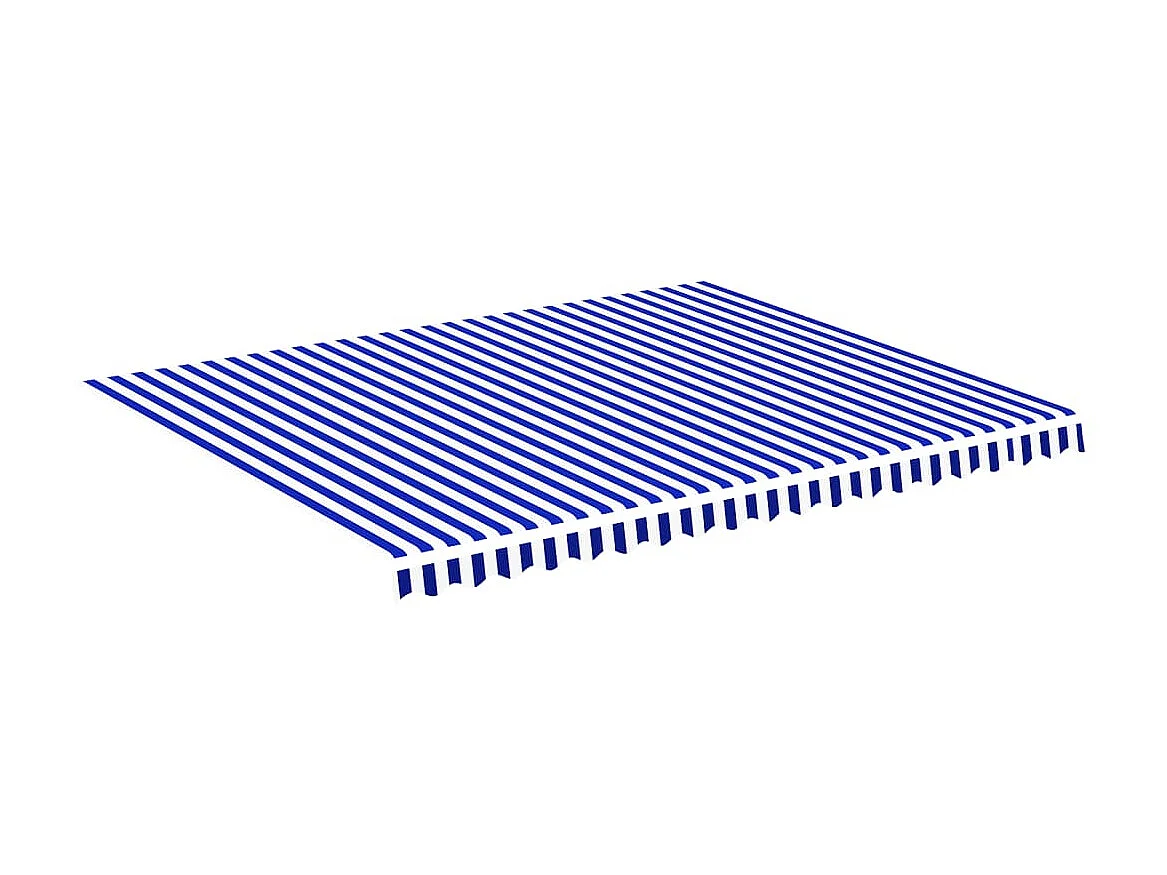 Tissu de remplacement pour auvent Bleu et blanc 4,5x3,5 m WVGQ6189