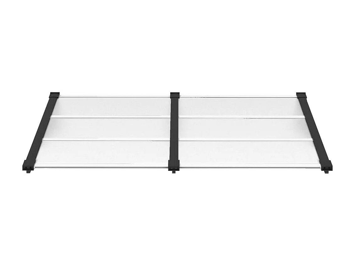 Auvent de porte Noir et transparent 152,5x90 cm Polycarbonate WVGQ1779