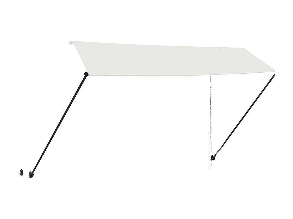 Auvent rétractable avec LED 350x150 cm Crème WVGQ6040