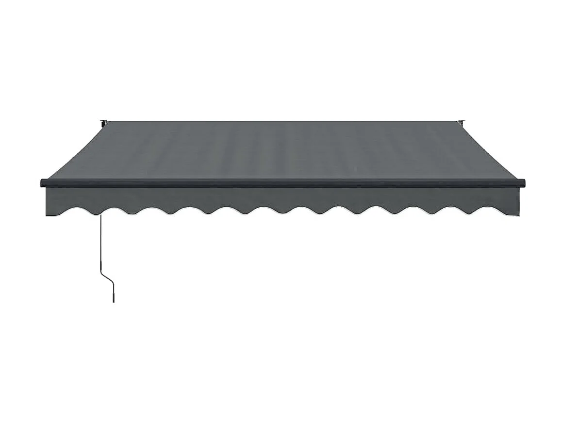 Toldo retráctil aluminio y tela gris antracita 3x2,5 m ES61981