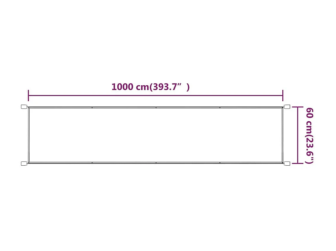 Auvent vertical Bleu 60x1000 cm Tissu oxford WVGQ6660