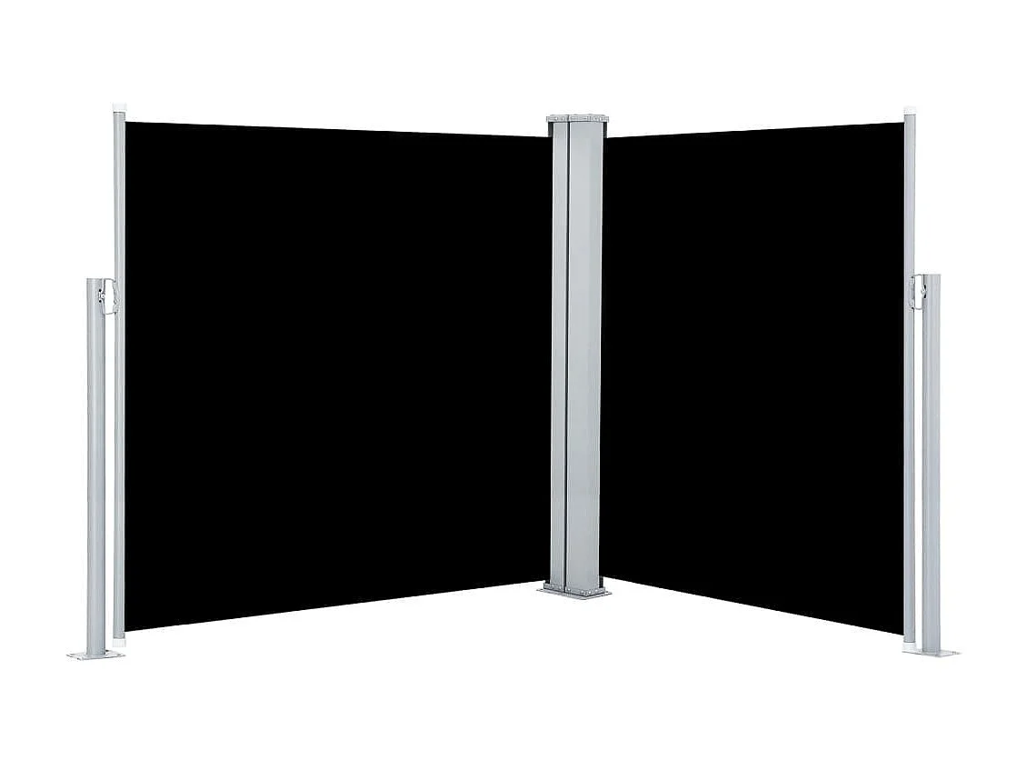 Windscherm uittrekbaar 140x600 cm zwart NL293590