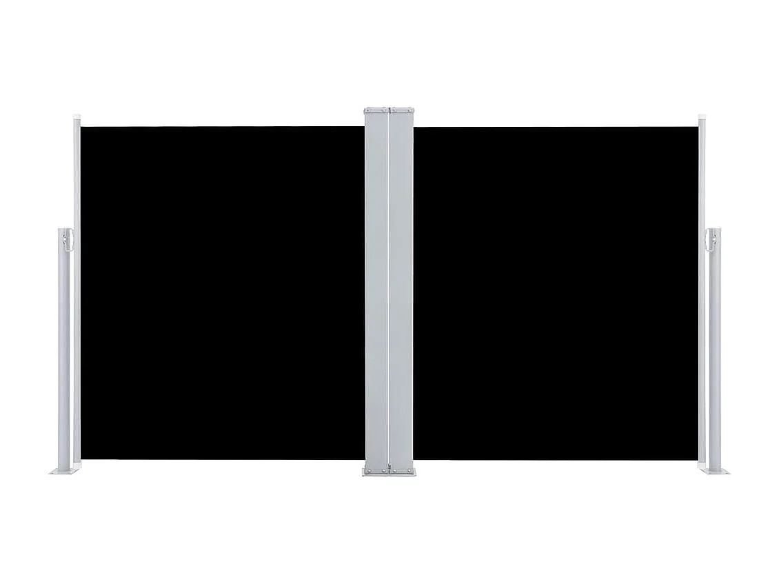 Windscherm uittrekbaar 140x600 cm zwart NL293590