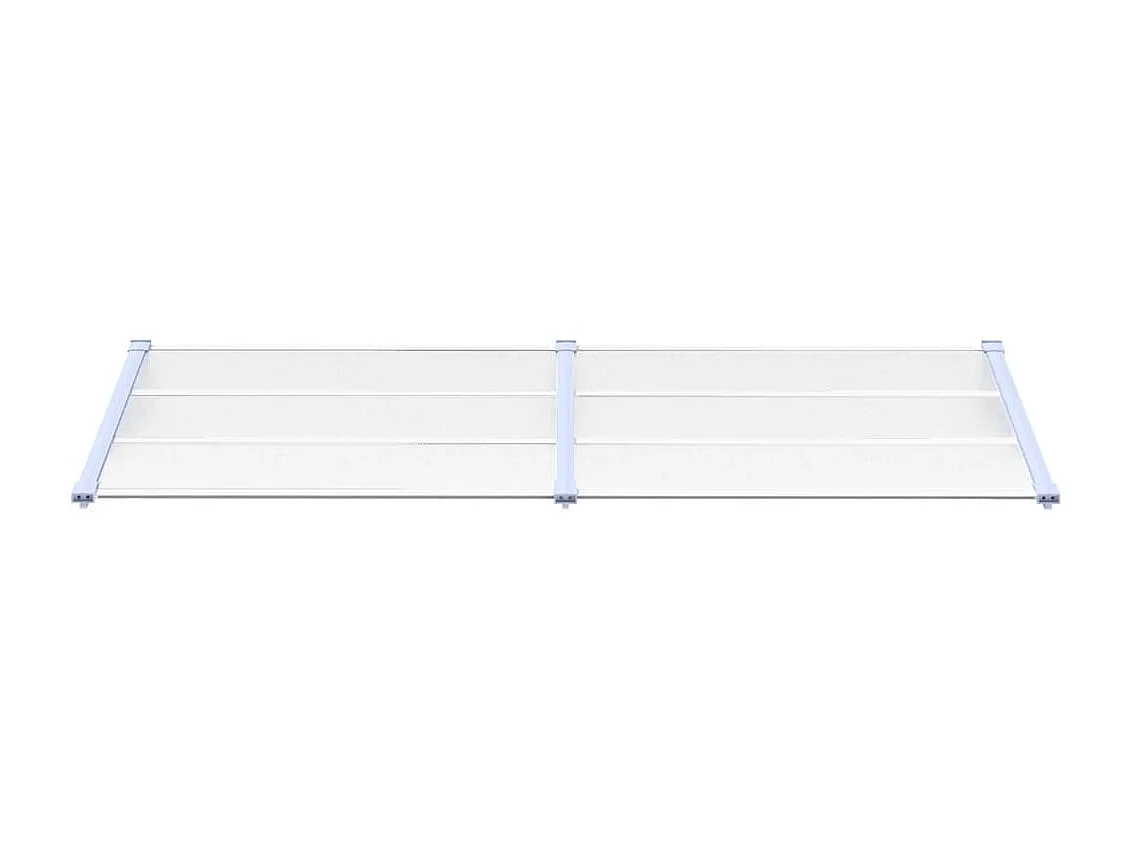 Deurluifel 239x90 cm polycarbonaat grijs en transparant NL932509