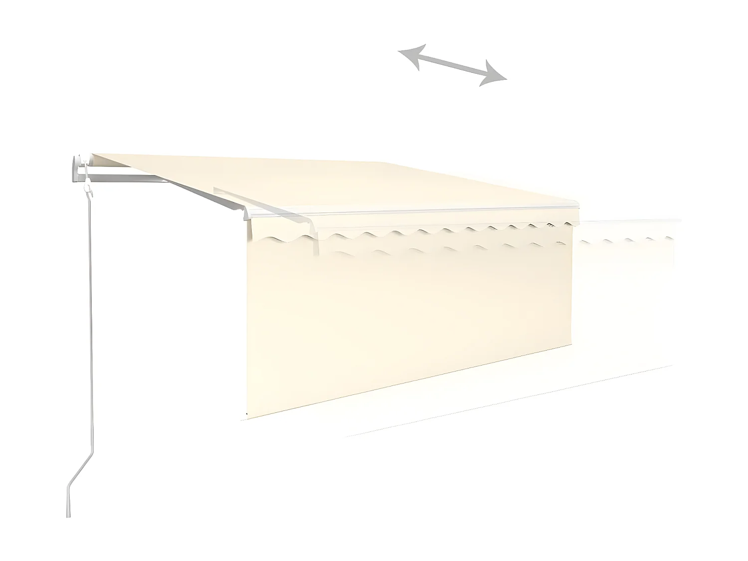 Auvent rétractable automatique avec store 3x2,5 m Crème WVGQ7246