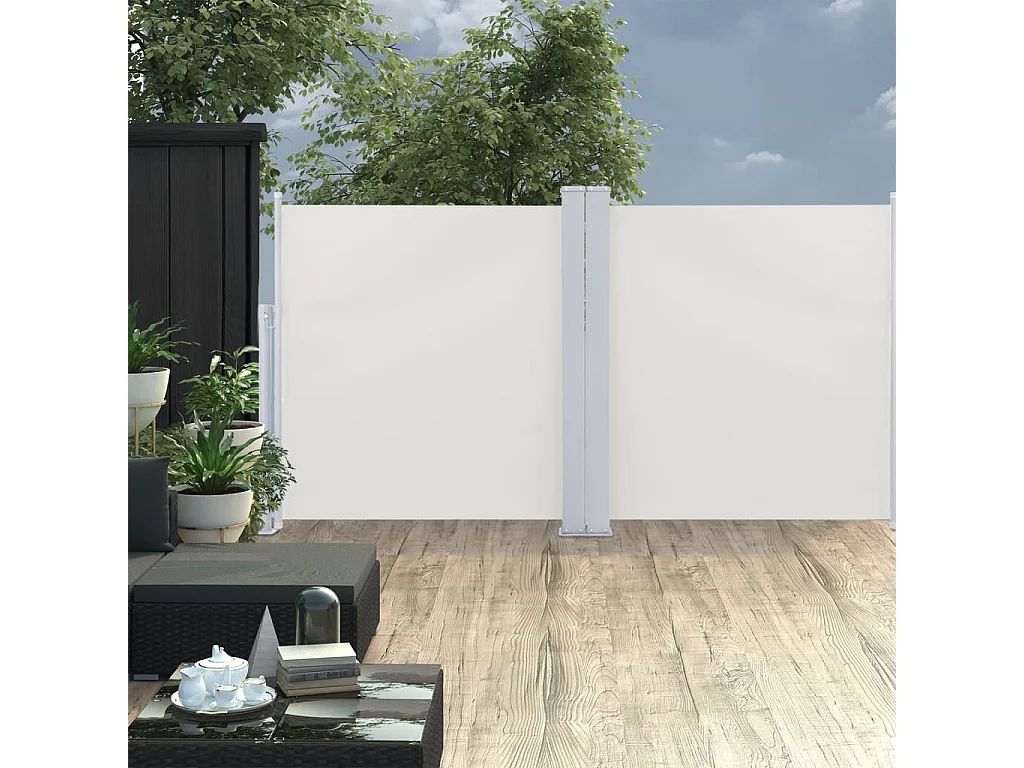 Auvent latéral rétractable Crème 120 x 600 cm WVGQ7740