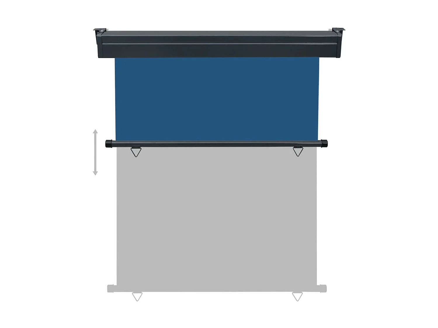 Auvent latéral de balcon 140x250 cm Bleu WVGQ4635