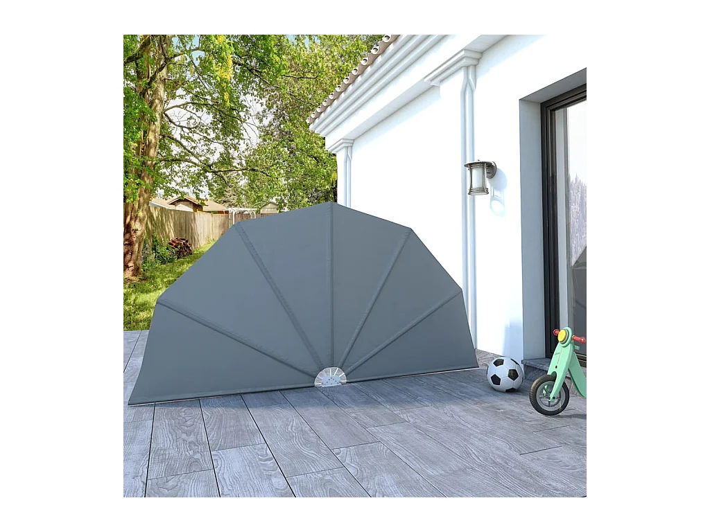 Auvent latéral pliable de terrasse Gris 160 cm WVGQ2976