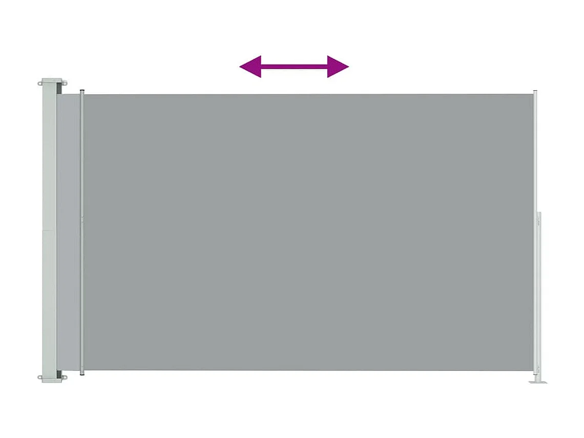 Auvent latéral rétractable de patio 200x300 cm Gris WVGQ9318