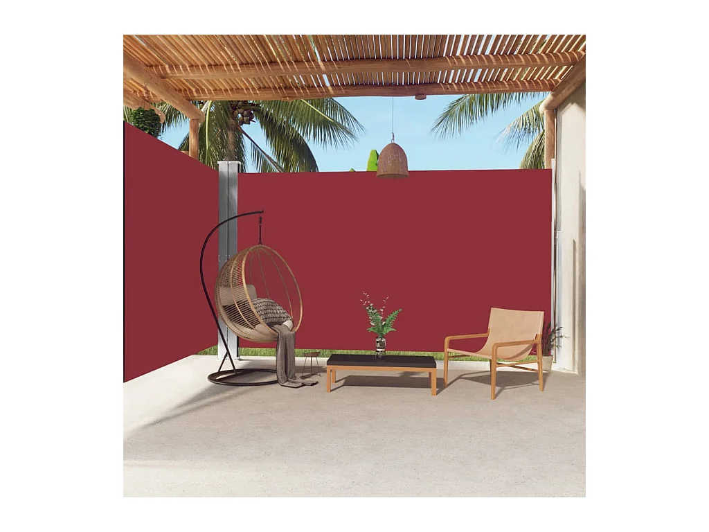 Auvent latéral rétractable Rouge 220x600 cm WVGQ9251