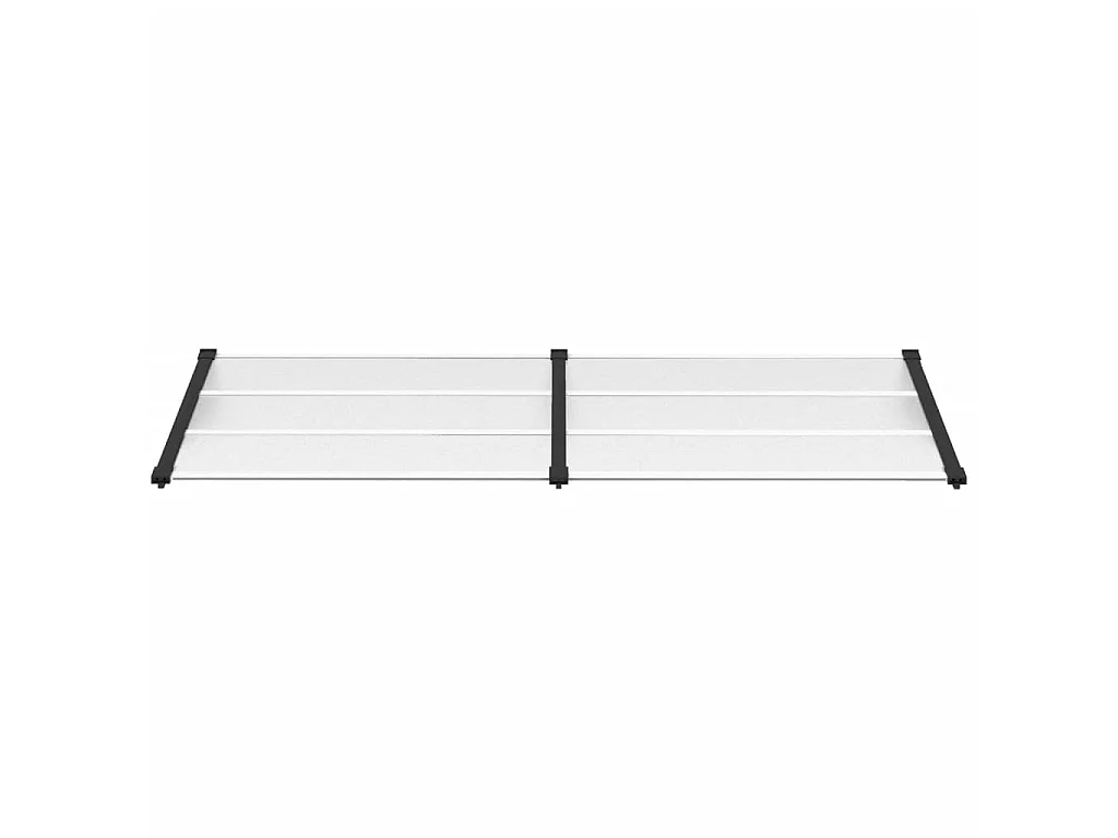 Auvent de porte Noir et transparent 239x90 cm Polycarbonate WVGQ2247