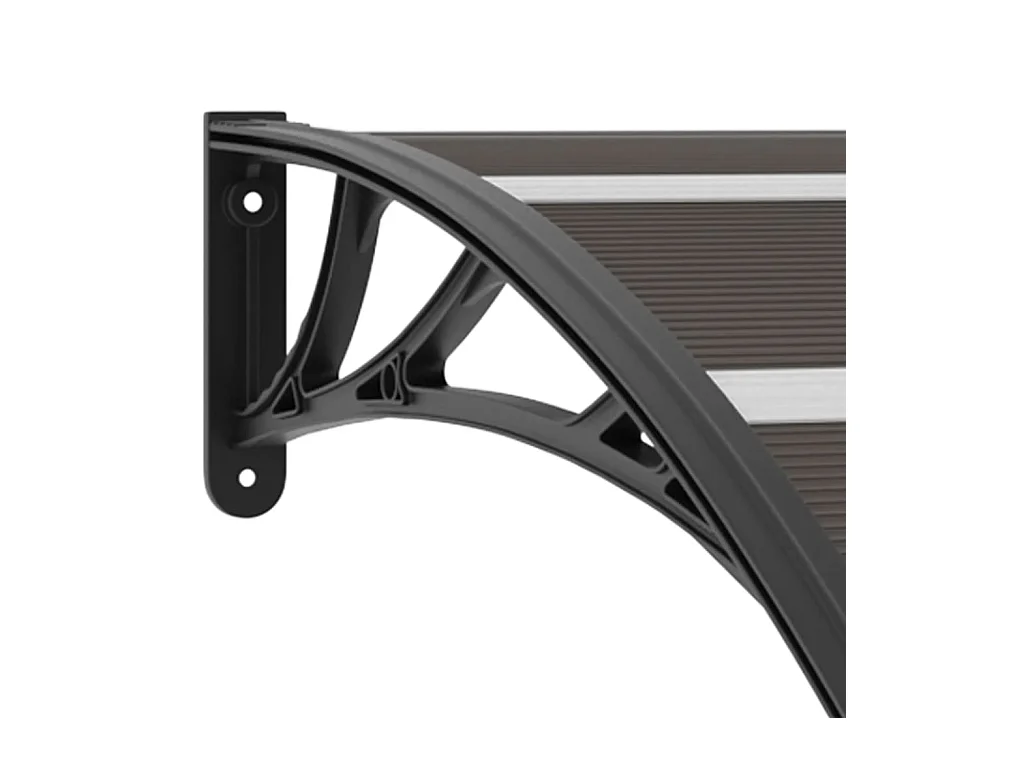 Auvent de porte Noir 120x80 cm PC  WVGQ4064