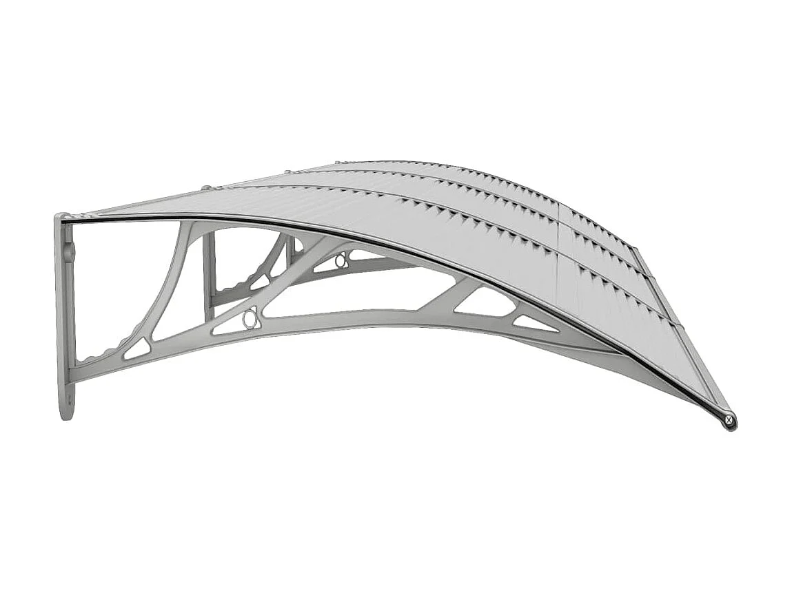 Auvent de porte Gris 300x80 cm Polycarbonate WVGQ3145