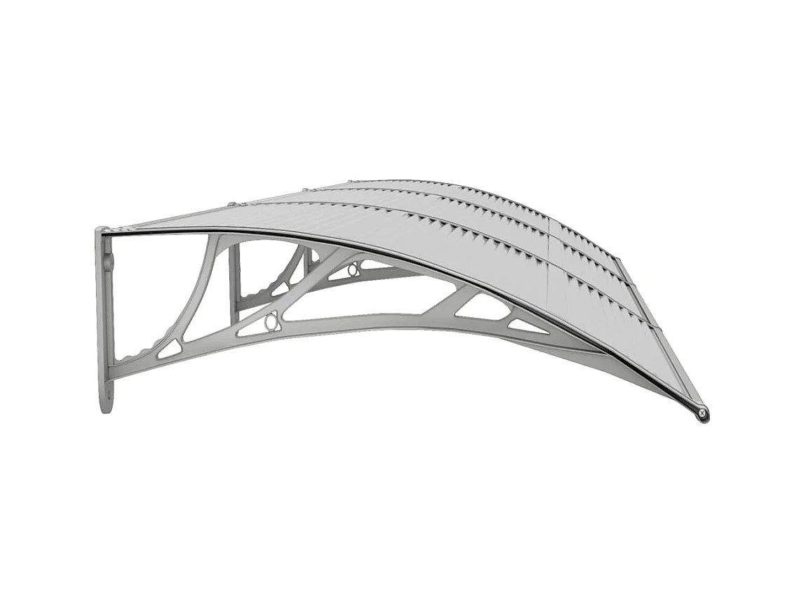 Marquesina de puerta policarbonato gris 300x80 cm ES81963