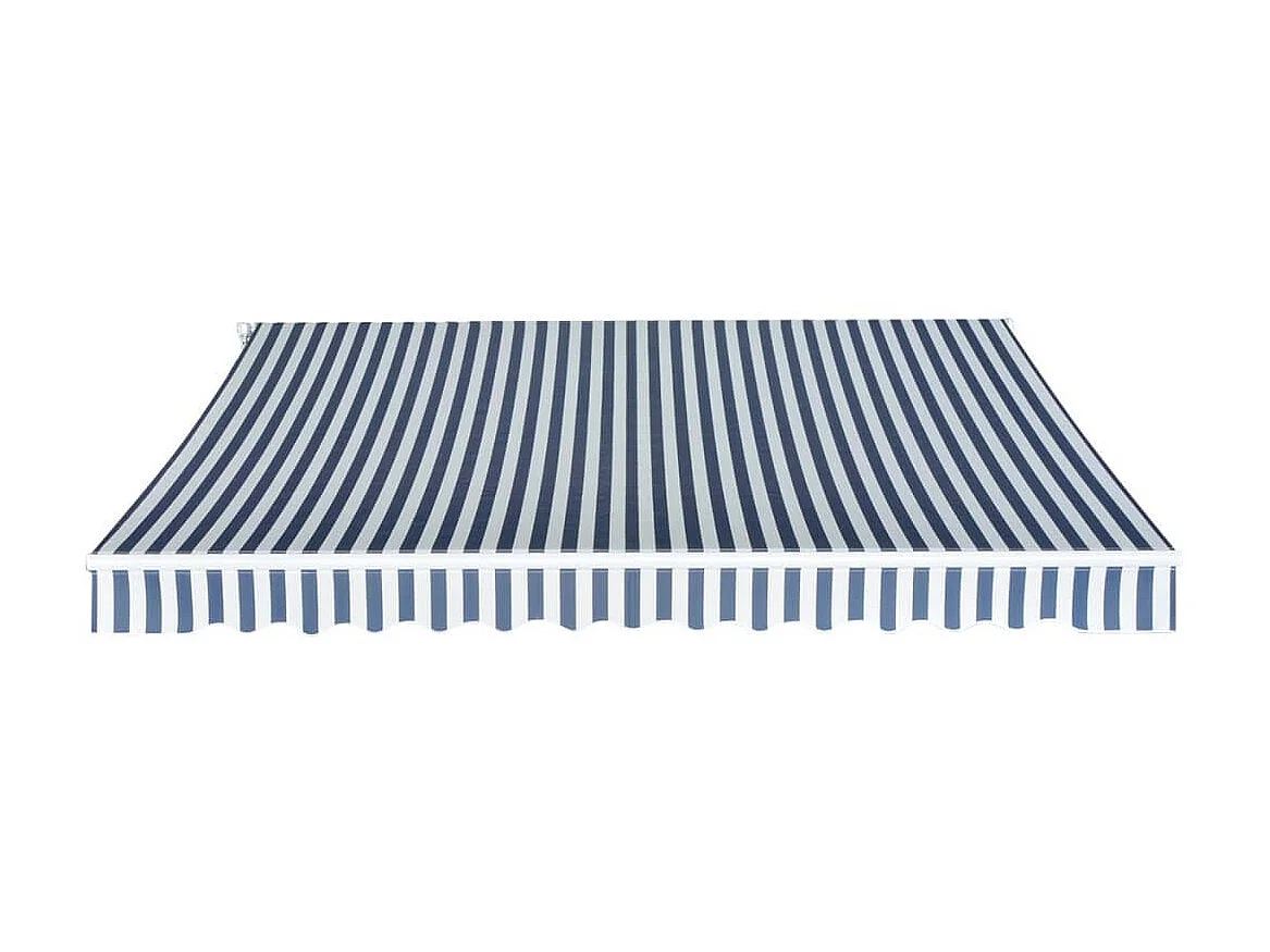 Auvent pliable manuel 350 cm Bleu/blanc  WVGQ4161