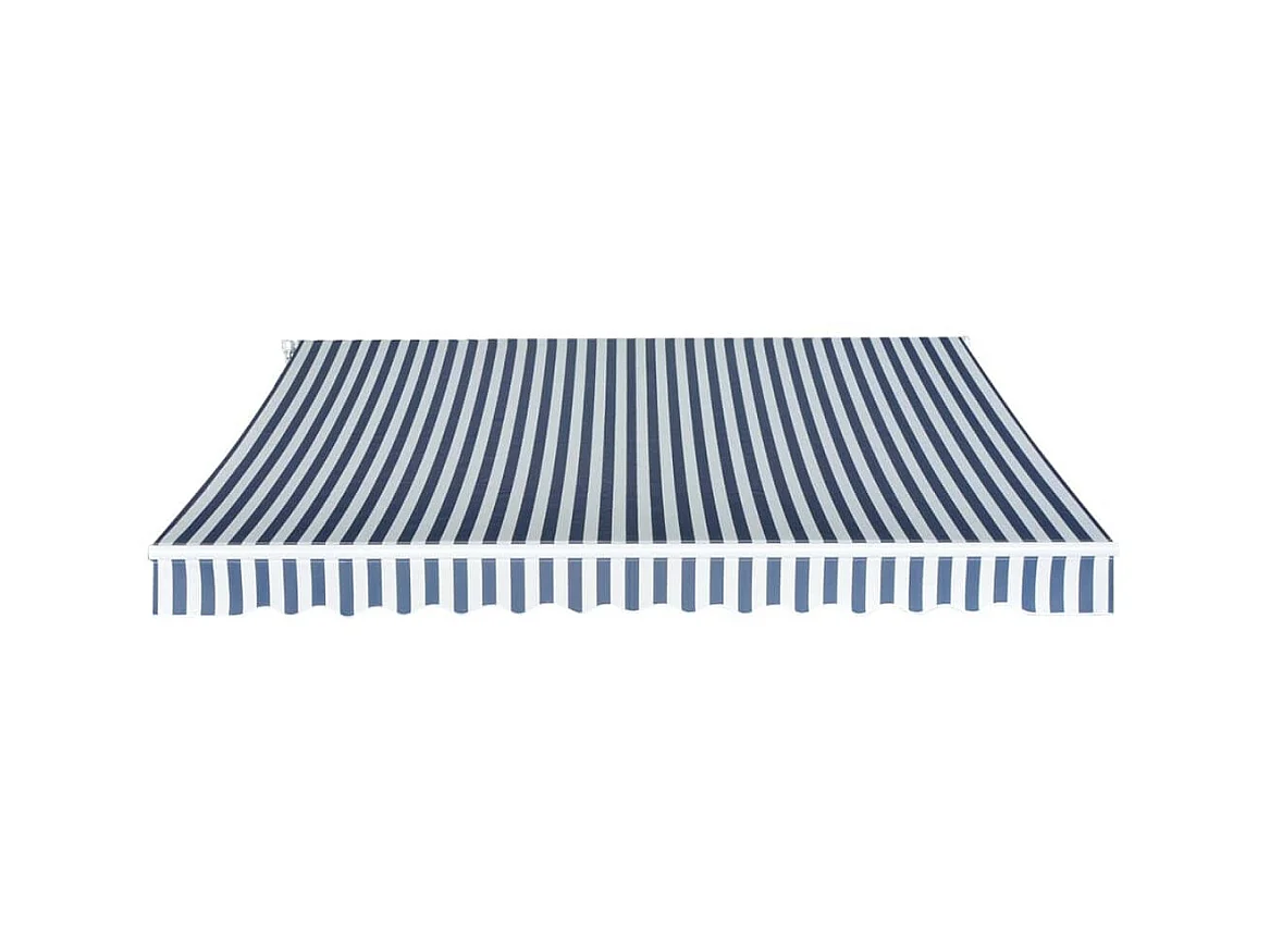 Auvent pliable manuel 350 cm Bleu/blanc  WVGQ4161