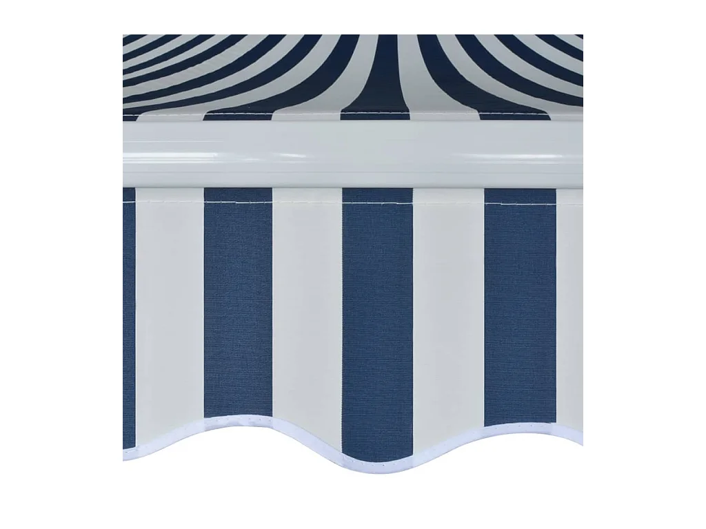 Auvent pliable manuel 350 cm Bleu/blanc  WVGQ4161