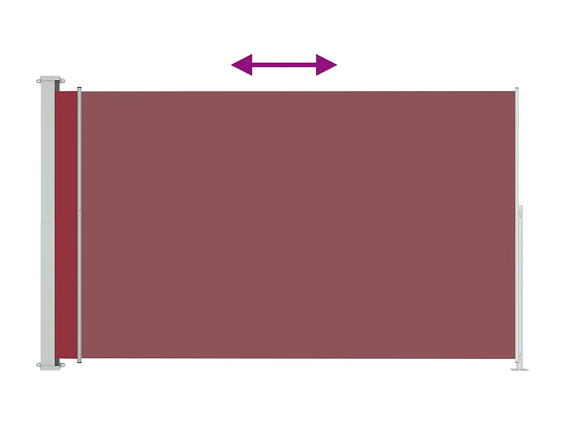 Auvent latéral rétractable de patio 180x300 cm Rouge WVGQ6788