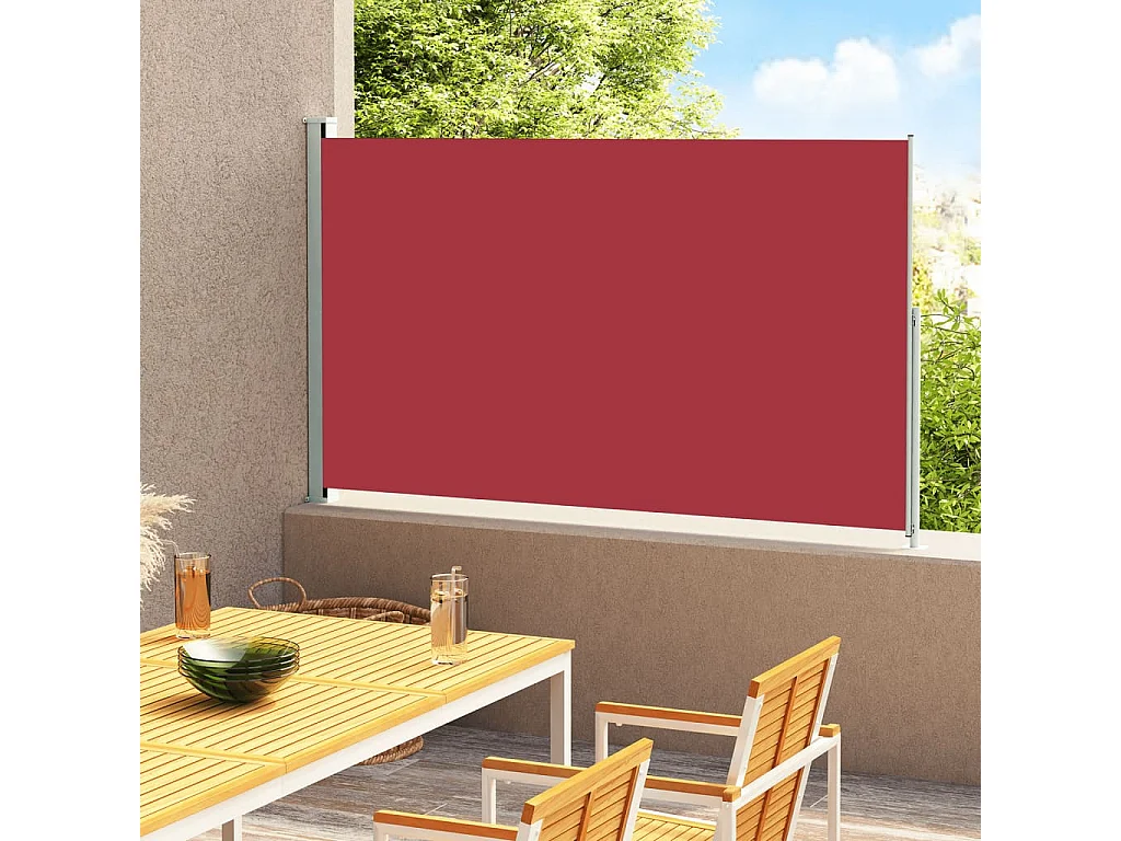 Tuinscherm uittrekbaar 180x300 cm rood NL834636