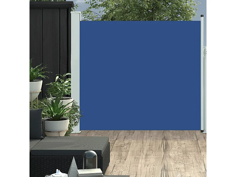 Tuinscherm uittrekbaar 170x300 cm blauw NL955429