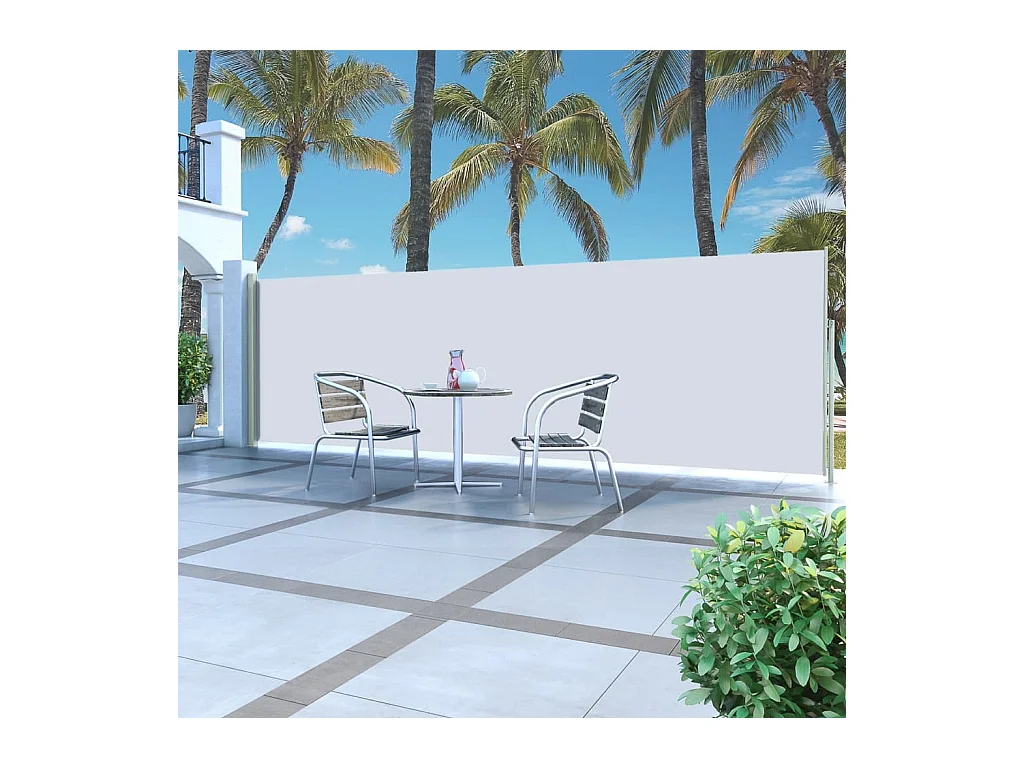 Auvent latéral rétractable 160 x 500 cm Crème WVGQ6046
