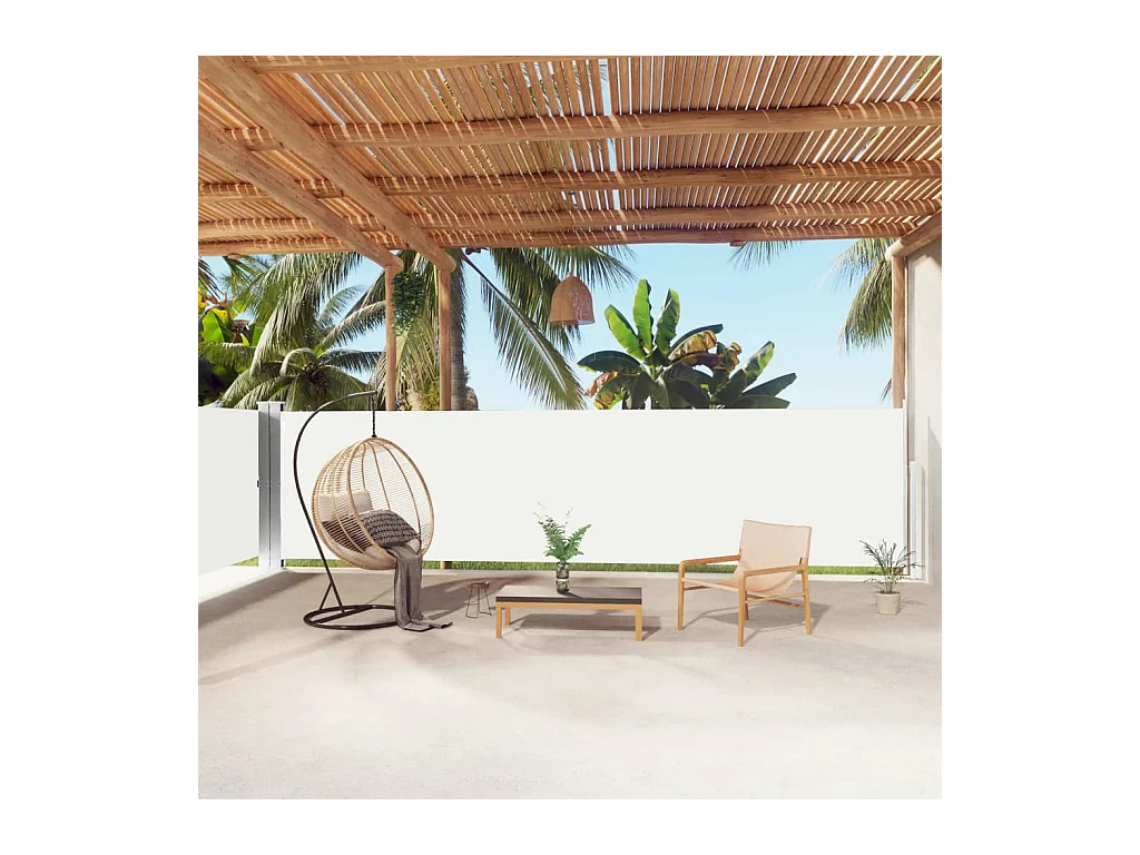 Auvent latéral rétractable Crème 160x1000 cm WVGQ7858