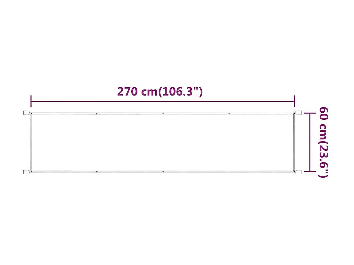 Auvent vertical Vert clair 60x270 cm Tissu oxford WVGQ4851