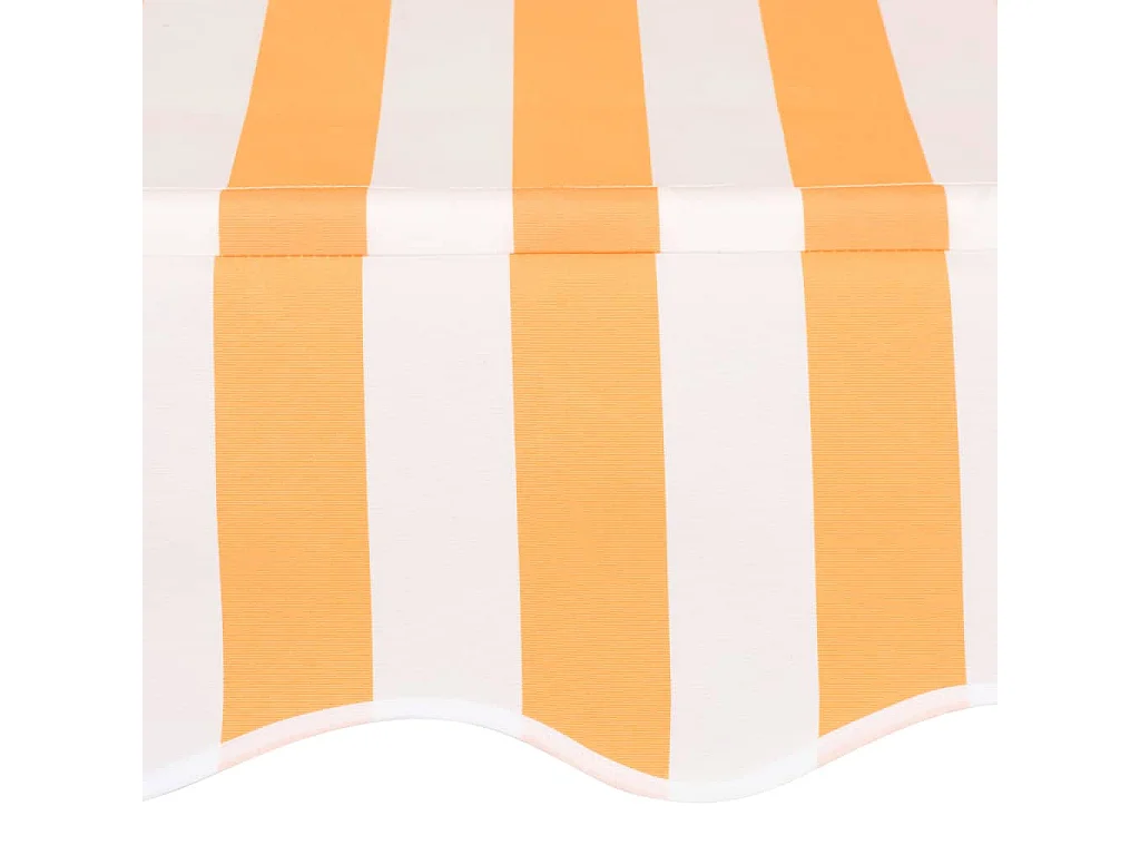 Auvent rétractable manuel 150 cm Rayures oranges et blanches WVGQ9726