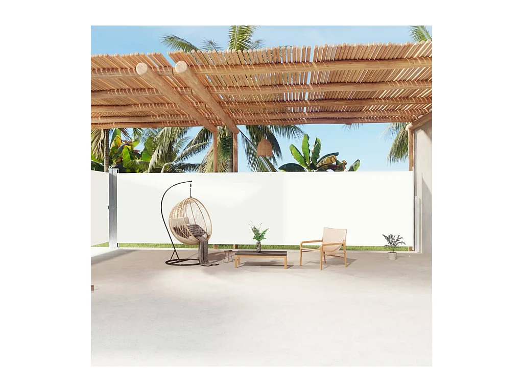 Auvent latéral rétractable Crème 200x1200 cm WVGQ5677