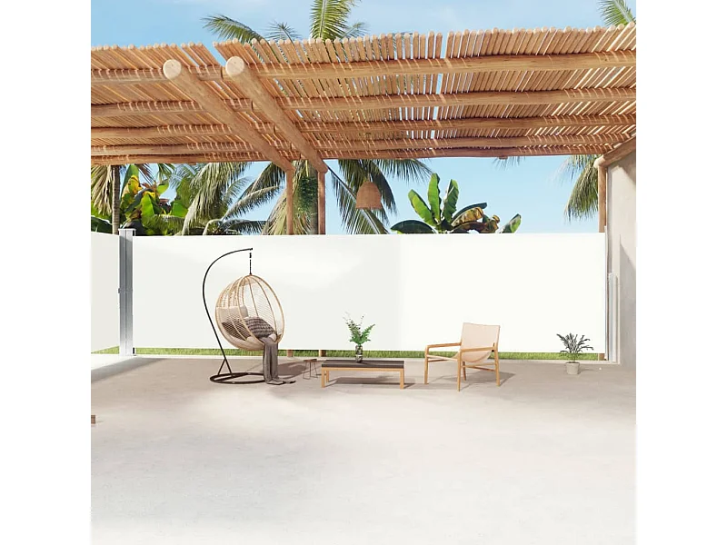 Auvent latéral rétractable Crème 200x1200 cm WVGQ5677