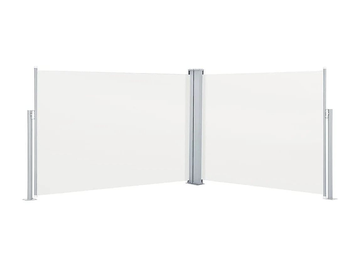 Toldo lateral retráctil color crema 100x1000 cm ES90827