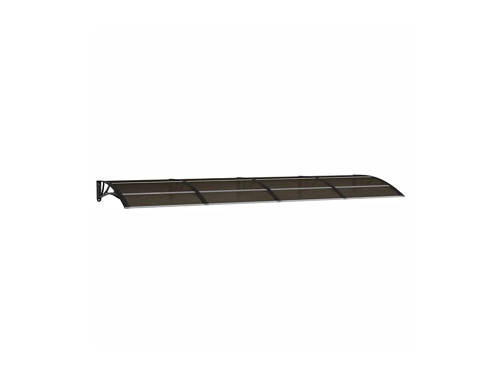 Auvent de porte Noir 350x100 cm Polycarbonate WVGQ2977