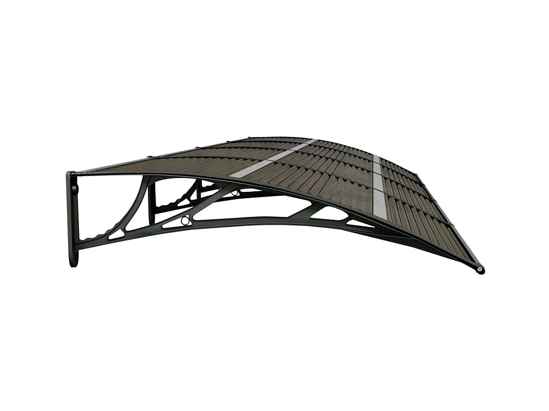 Auvent de porte Noir 350x100 cm Polycarbonate WVGQ2977