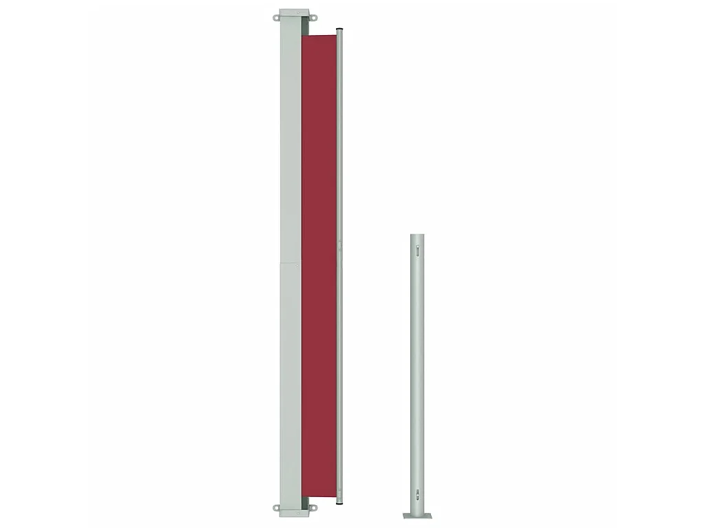 Toldo lateral retráctil de jardín rojo 180x500 cm ES56338