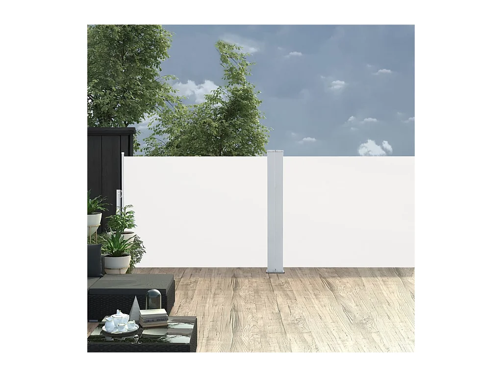 Auvent latéral rétractable Crème 120 x 1000 cm WVGQ4907