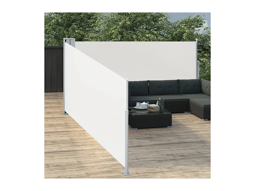 Auvent latéral rétractable Crème 120 x 1000 cm WVGQ4907