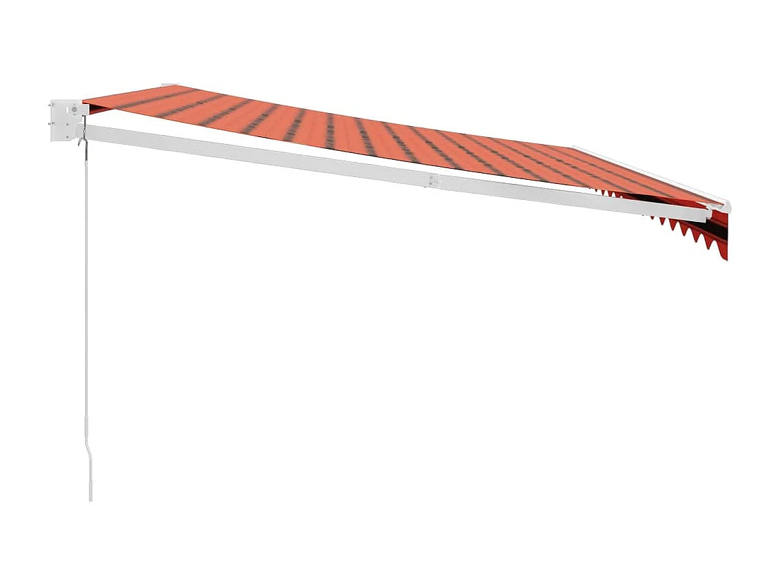 Toldo retráctil aluminio y tela naranja y marrón 4,5x3 m ES79064