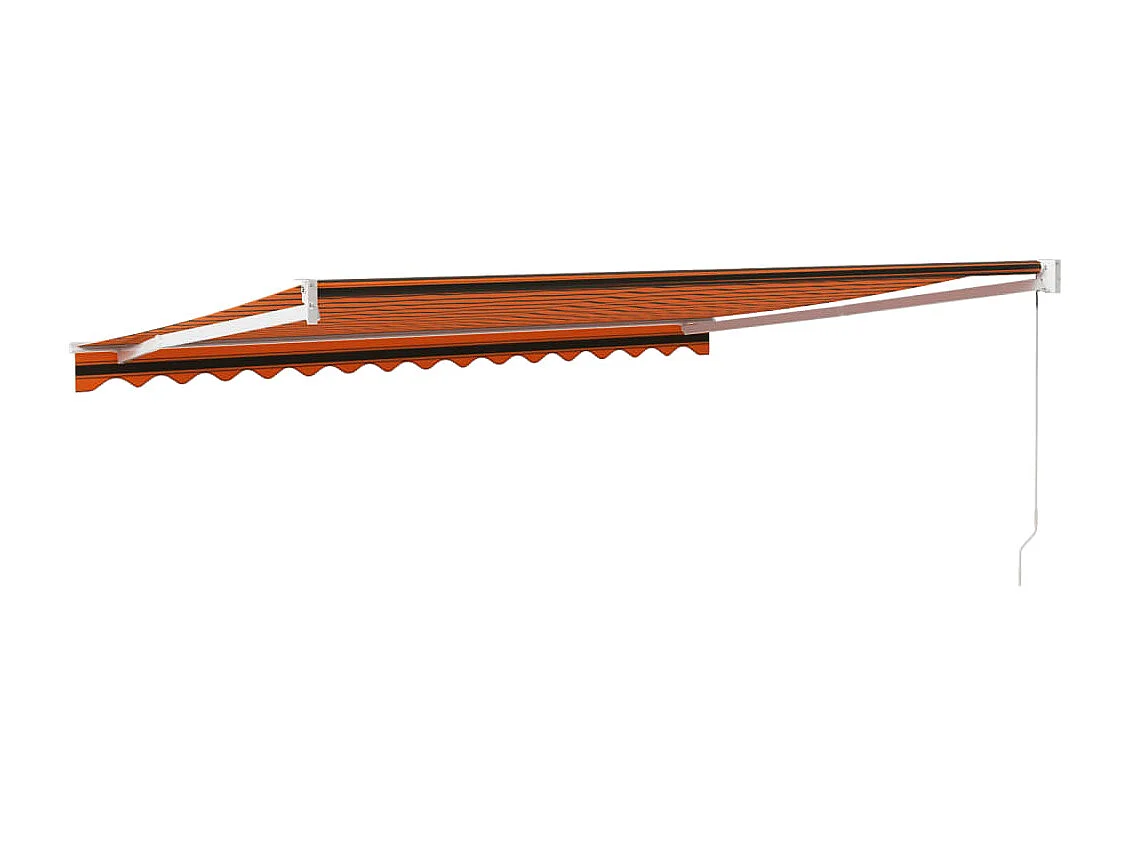 Toldo retráctil aluminio y tela naranja y marrón 4,5x3 m ES79064