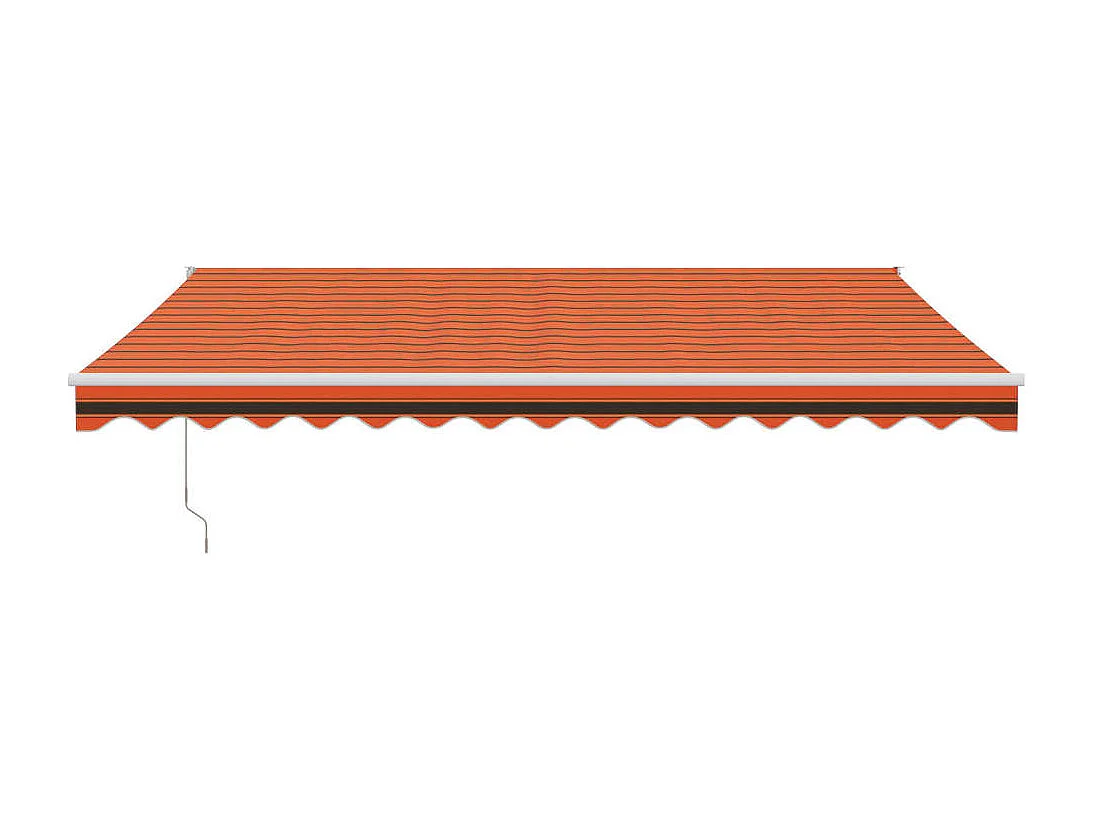 Auvent rétractable orange et marron 4,5x3 m tissu et aluminium WVGQ6121