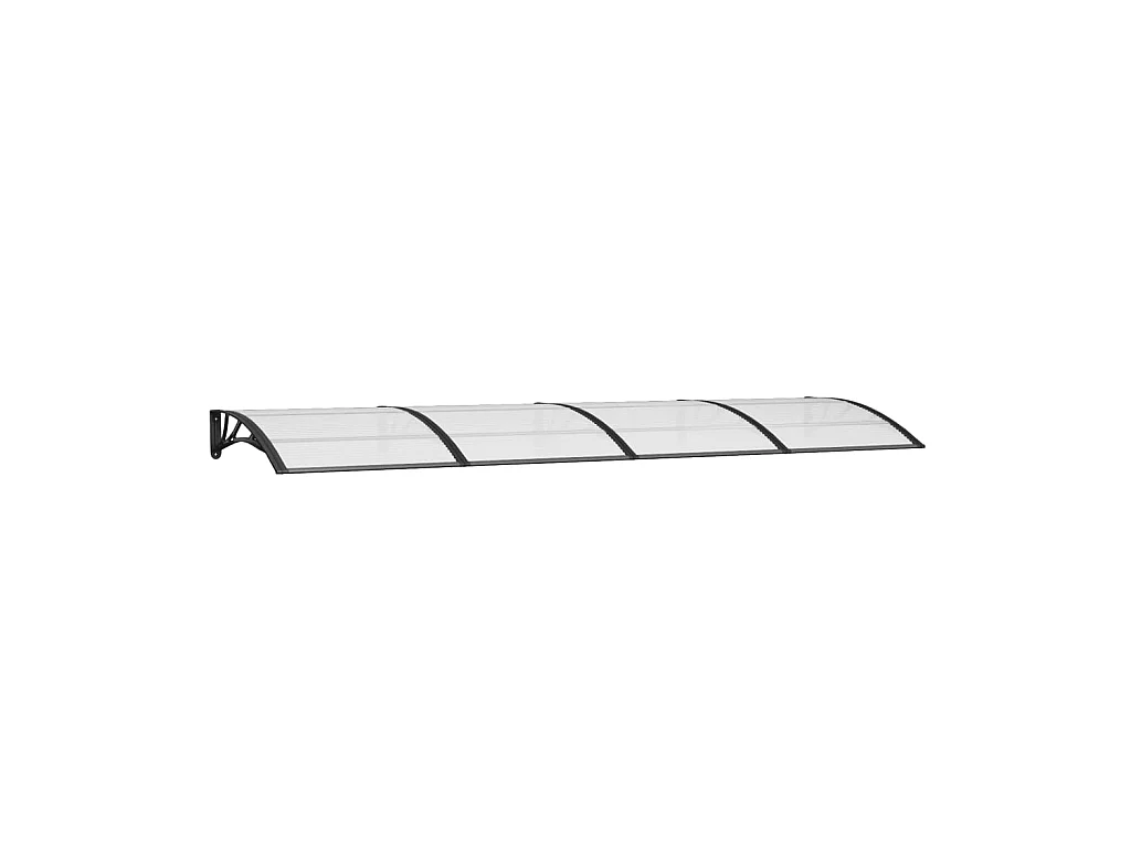 Auvent de porte Noir 350x100 cm Polycarbonate WVGQ3959