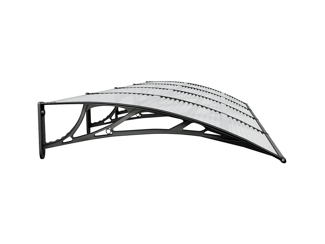 Auvent de porte Noir 350x100 cm Polycarbonate WVGQ3959