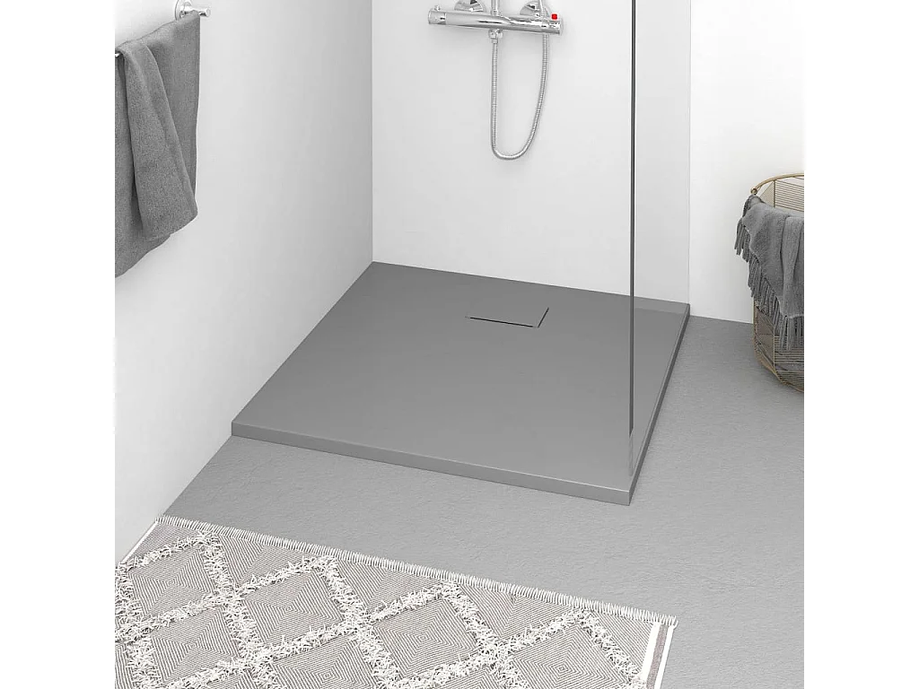 Plato de ducha SMC gris 90x80 cm ES104765