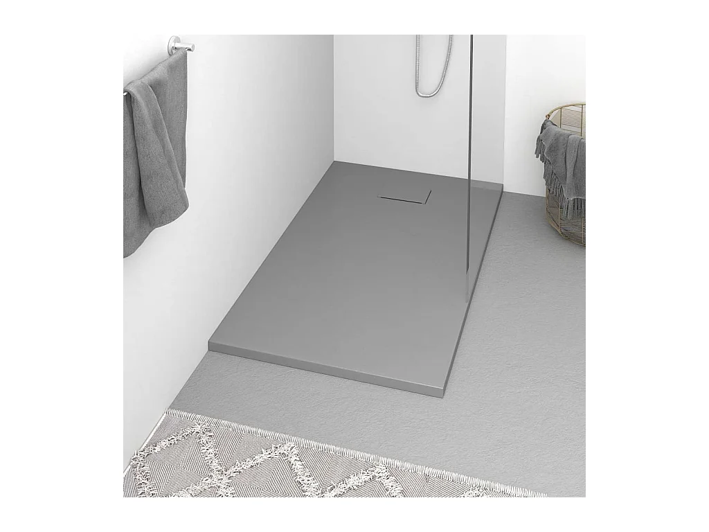 Receveur de douche SMC Gris 120x70 cm WVGQ1986