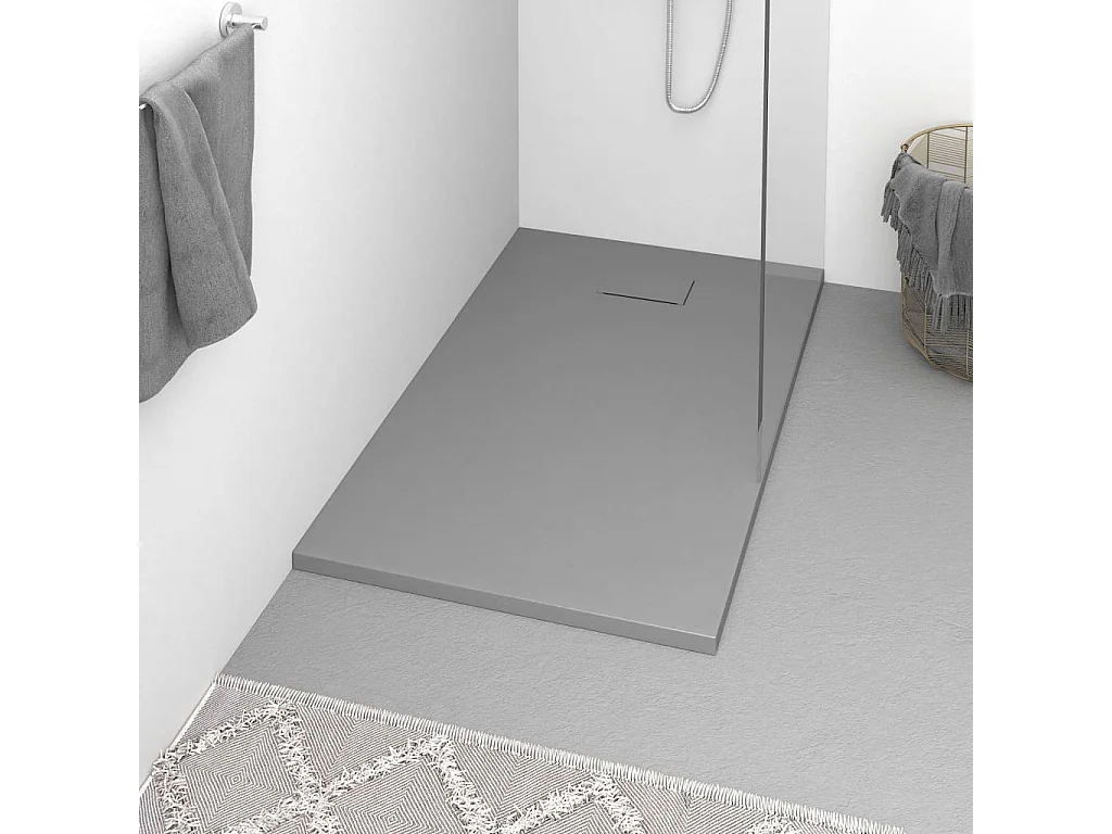 Plato de ducha SMC gris 120x70 cm ES388544